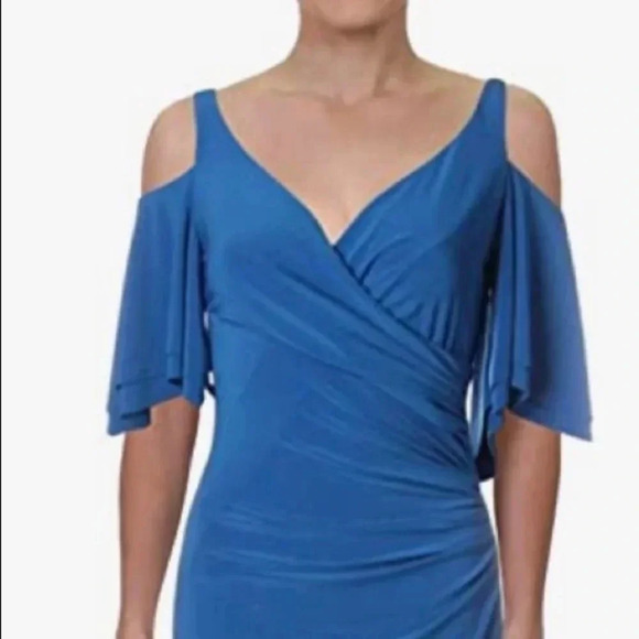 Pink Ralph Lauren Cold-Shoulder Jersey Gown - Picture 2 of 12